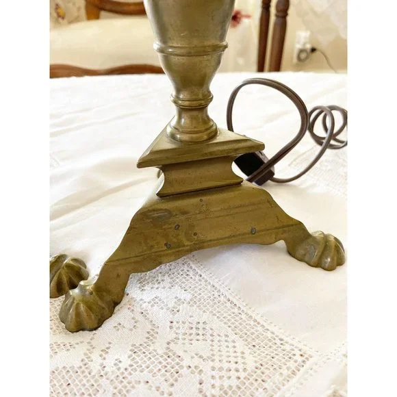 Vintage Antique Brass Table Lamps (Set of Two)
